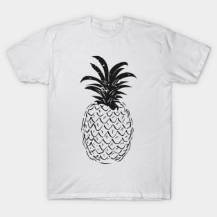 beautiful pineapple pattern in black and white combination T-Shirt